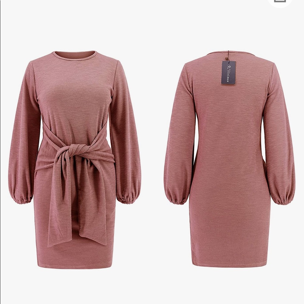 Pink long sleeve dress